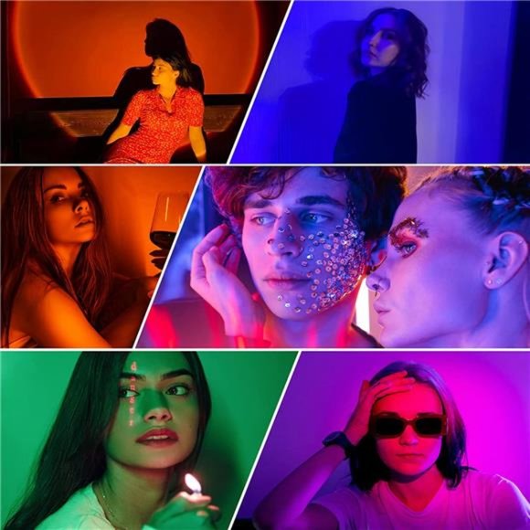 Sunset Lamp Projection,16 Colors Sunset Lamp Multiple Colors with Remote Control - Picture 2 of 6